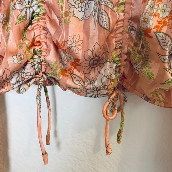 Maddden NYC Corset Top Juniors Medium Pink Ruched Coquette Lolita Fairy Core - Picture 3 of 14